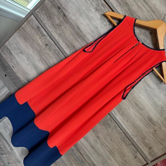 umgee Orange Blue Sleeveless Dress Women's S Excellent Preworn Condition - Picture 10 of 11
